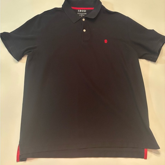 IZOD Advantage Performance Polo Shirt Men’s XL Black Stretch - Picture 1 of 4